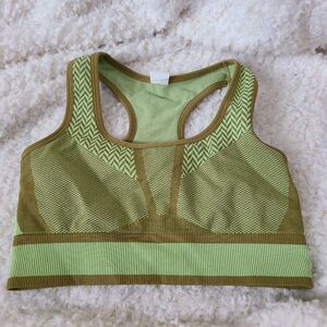 Fabletics Bianca Seamless‎ Green Sports Bra sz XXS
